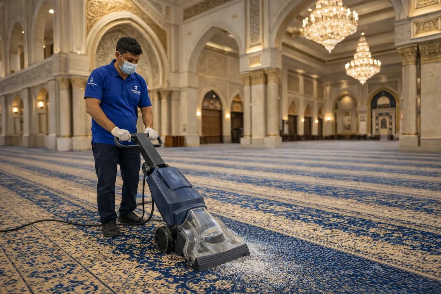 تنظيف وتعقيم المساجد
