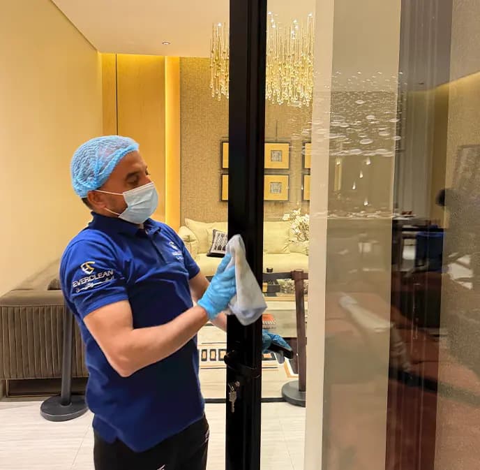 Doors and entrances cleaning