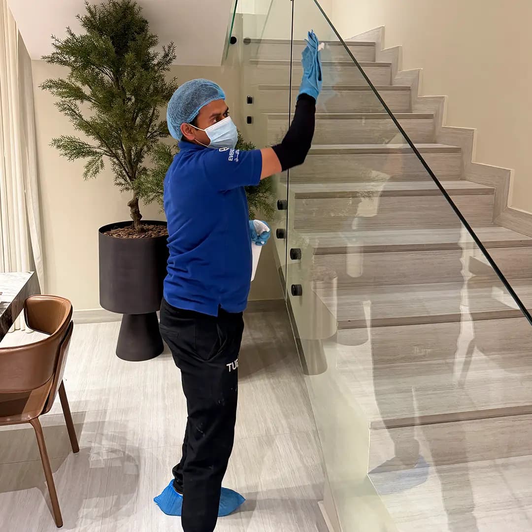 Glass and staircase cleaning