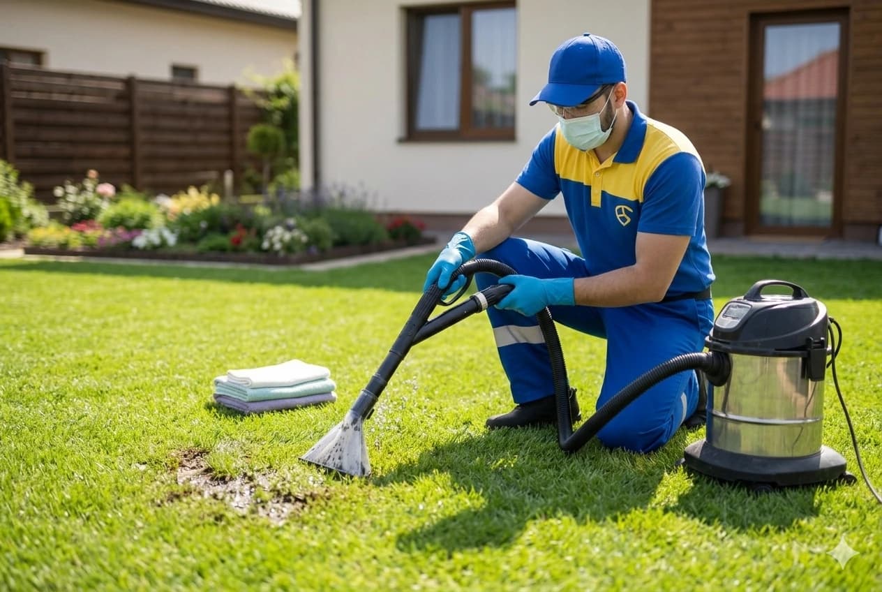 العناية بالمساحات الخارجية والنجيل